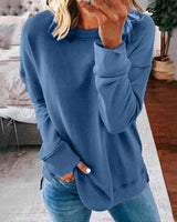 Klassisches damen-sweatshirt – weich und bequem – Blau