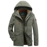 Wasserdichter Parka Wintermantel Kapuzenjacke – Grün
