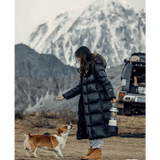 Damen Winterjacke | geschlossene Form mit Kapuze – Schwarz