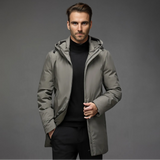 Herren Winterjacke mit Kapuze | Funktionale Ausführung – Grau