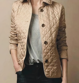 Evelyn - Seiden-Baumwoll-Jacke für Fraue – Khaki