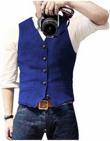 Herren-Weste mit kurzem design | Alltagstauglich – Blau