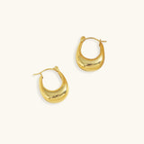 Evie-Reifenohrringe – Gelbgold
