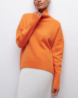 Emily | Rollkragenpullover – Orange