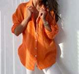 Zoey - Damenbluse – Orange