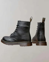Lea – warme damen-winterstiefel mit hohem schaft – Schwarz