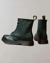 Lea – warme damen-winterstiefel mit hohem schaft – Grün