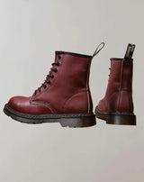 Lea – warme damen-winterstiefel mit hohem schaft – Rot