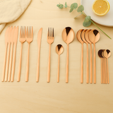 Edric | 24-teiliges Edelstahl-Servierset – Roségold