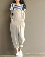 Elladine | Lässiger & Bequemer Träger-Overall – Beige