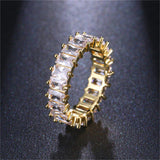 Luxuriöser Zirkonia-Ring in Gold und Silber – Gold