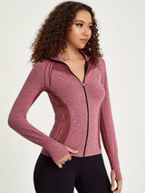 Evaro | Atmungsaktive Sportjacke für Damen Performance – Bordeauxrot
