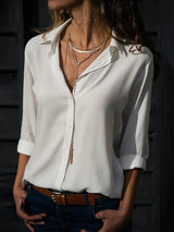 Elara | Elegante und stilvolle Bluse – Weiß