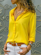 Elara | Elegante Bluse für Festlichkeiten – Gelb