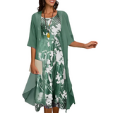 Gladys - Elegantes Midi-Abendkleid-Set für Damen – Grün