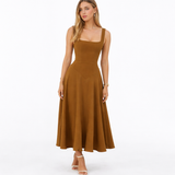 Nangula - Elegantes Kleid Aus Rayon – Braun
