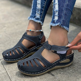 ElegantaStep™ – Elegante Geschlossene Damen Sandalen – Dunkelblau