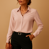 Damen-Bluse mit schlichtem Design | Alltagstauglich – Rosa