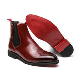 Elegante Chelsea Stiefel in Braun für Stilbewusste – Rot