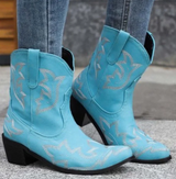 Elegante Cowboystiefel mit traditionellem Flair – Grün