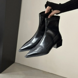 Elegante Stiefeletten mit spitzem Design – Schwarz