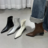 Elegante Stiefeletten mit spitzem Design – Braun