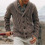 Elegante Strickjacke mit Knopfleiste für Stilbewusste – Braun
