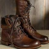 Elegante kniehohe Stiefel im Retro-Stil – Dunkelbraun