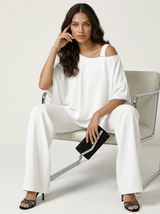 Elegantes Chiffon-Damen-Set - Elena – Weiß
