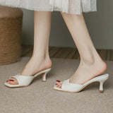 Elegante Damenschuhe mit niedrigem Absatz – Victoria – Weiß