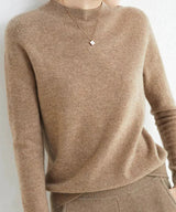 Eleganter Kaschmir Pullover für zeitlosen Komfort – Braun