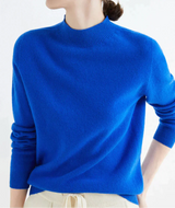 Eleganter Kaschmir Pullover für zeitlosen Komfort – Blau