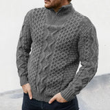 Eleganter Pullover Herren für stilvolle Winterabende – Grau