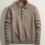Eleganter Pullover mit Polokragen für Herren – Braun