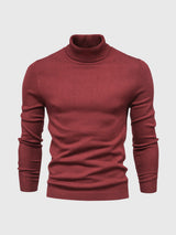Eleganter Rollkragenpullover für stilvolle Anlässe – Dunkelrot