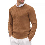 Eleganter Slim Fit Herrenpullover für jeden Anlass – Braun