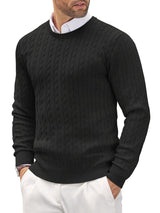 Eleganter Slim Fit Herrenpullover für jeden Anlass – Schwarz
