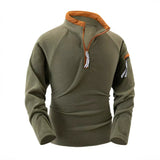 Eleganter Stehkragenpullover für Stilvolle Herren – Grün
