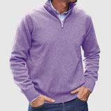 Eleganter Strickpullover mit Raffiniertem Stehkragen – Helllila