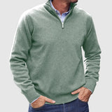 Eleganter Strickpullover mit Raffiniertem Stehkragen – Hellgrün