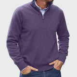 Eleganter Strickpullover mit Raffiniertem Stehkragen – Lila