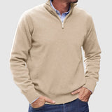 Eleganter Strickpullover mit Raffiniertem Stehkragen – Beige