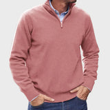 Eleganter Strickpullover mit Raffiniertem Stehkragen – Rosa