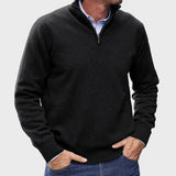 Eleganter Strickpullover mit Raffiniertem Stehkragen – Schwarz