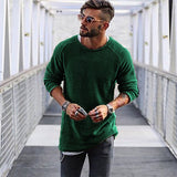 Eleganter Strickpullover mit langem Arm – Grün
