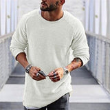 Eleganter Strickpullover mit langem Arm – Weiß