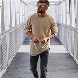 Eleganter Strickpullover mit langem Arm – Aprikose