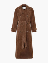 Eleganter Trenchcoat in taillierter Silhouette – Braun