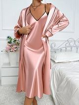 Elegantes Pyjama Set für Stilvolle Nächte – Rosa