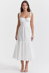 Elia | Midi Kleid – Weiß